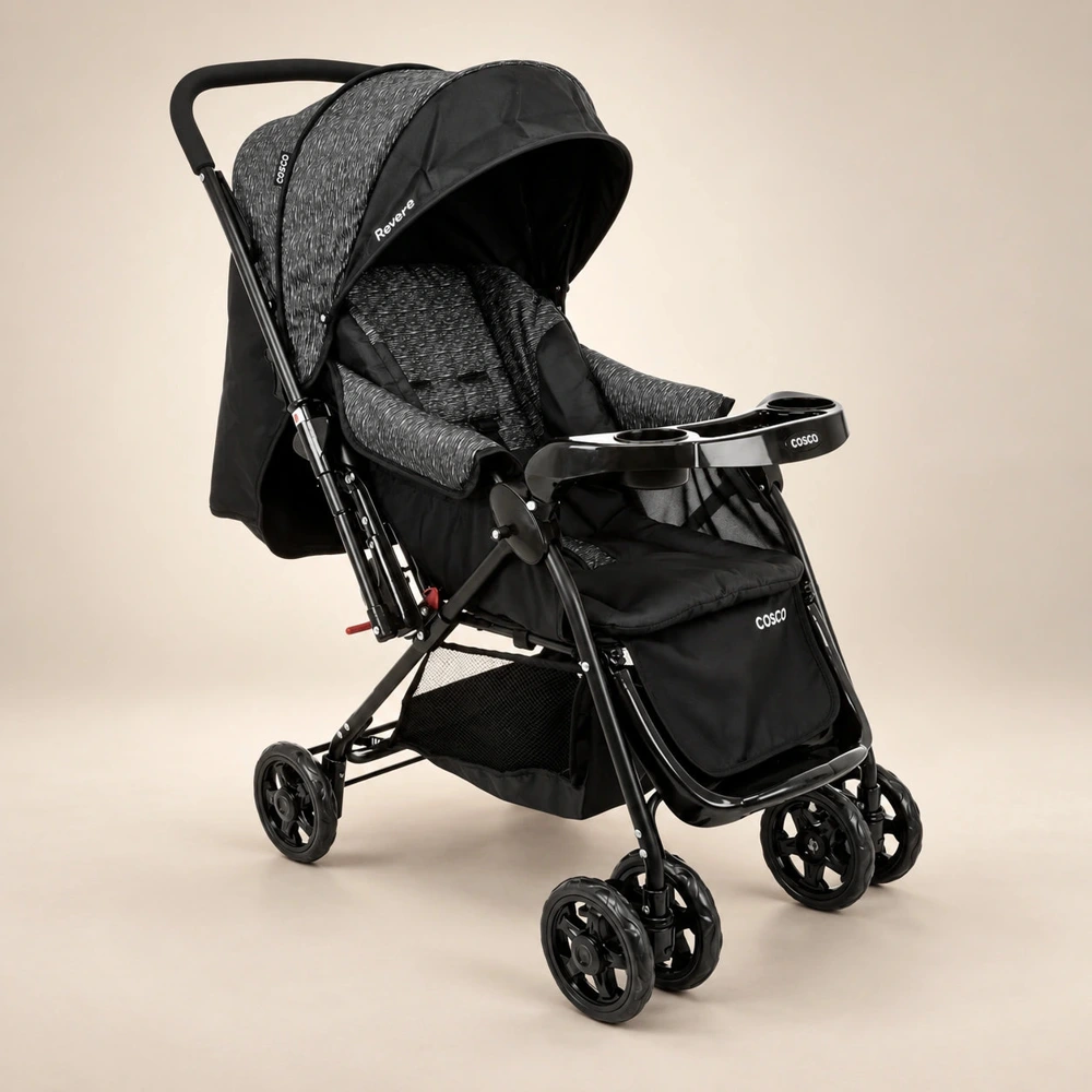Carrinho Cosco Kids Reverse — Preto Rajado
